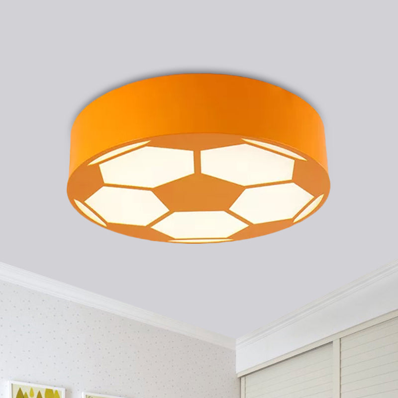 Plafonnier LED en métal de style enfant avec abat-jour en acrylique, rouge/jaune/bleu