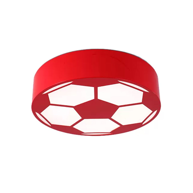 Plafonnier LED en métal de style enfant avec abat-jour en acrylique, rouge/jaune/bleu
