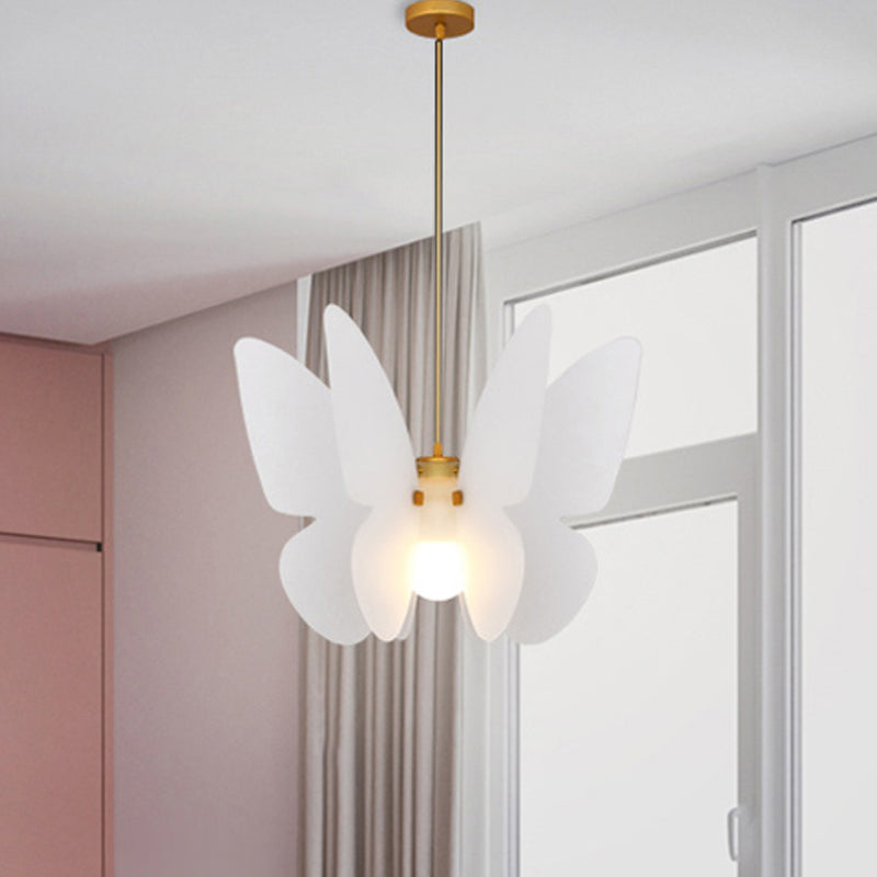 Vlinder plafond hang armatuur moderne acryl single head eetkamer hanger lichtkit in wit