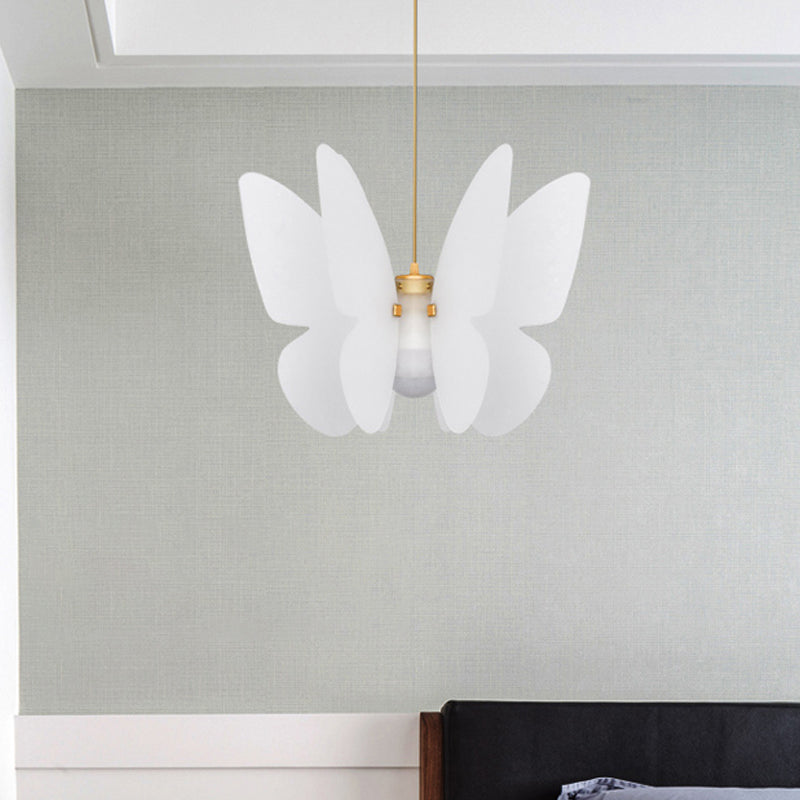 Vlinder plafond hang armatuur moderne acryl single head eetkamer hanger lichtkit in wit