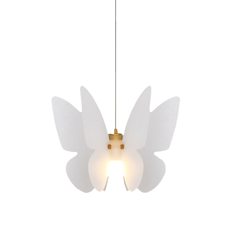 Vlinder plafond hang armatuur moderne acryl single head eetkamer hanger lichtkit in wit