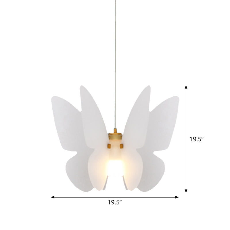 Vlinder plafond hang armatuur moderne acryl single head eetkamer hanger lichtkit in wit