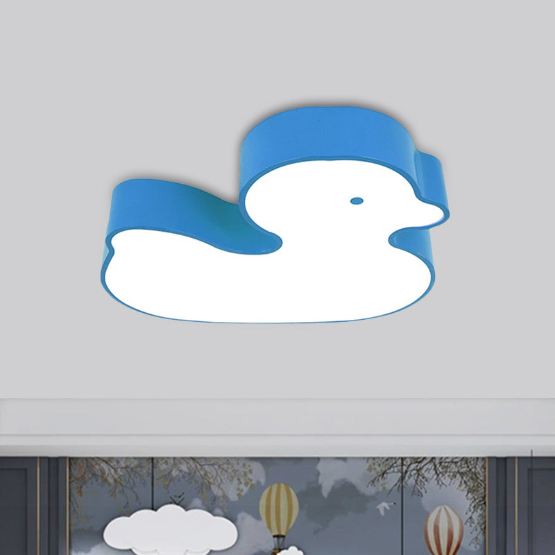 Little Duck Lampada da incasso per bambini Stile acrilico LED rosso/giallo/blu vicino all'apparecchio di illuminazione a soffitto