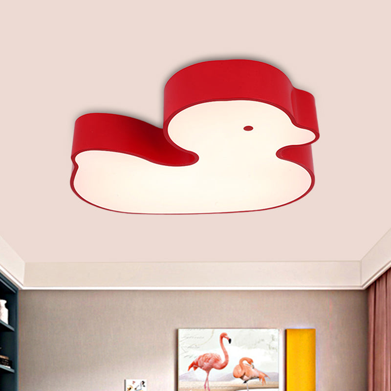 Little Duck Lampada da incasso per bambini Stile acrilico LED rosso/giallo/blu vicino all'apparecchio di illuminazione a soffitto