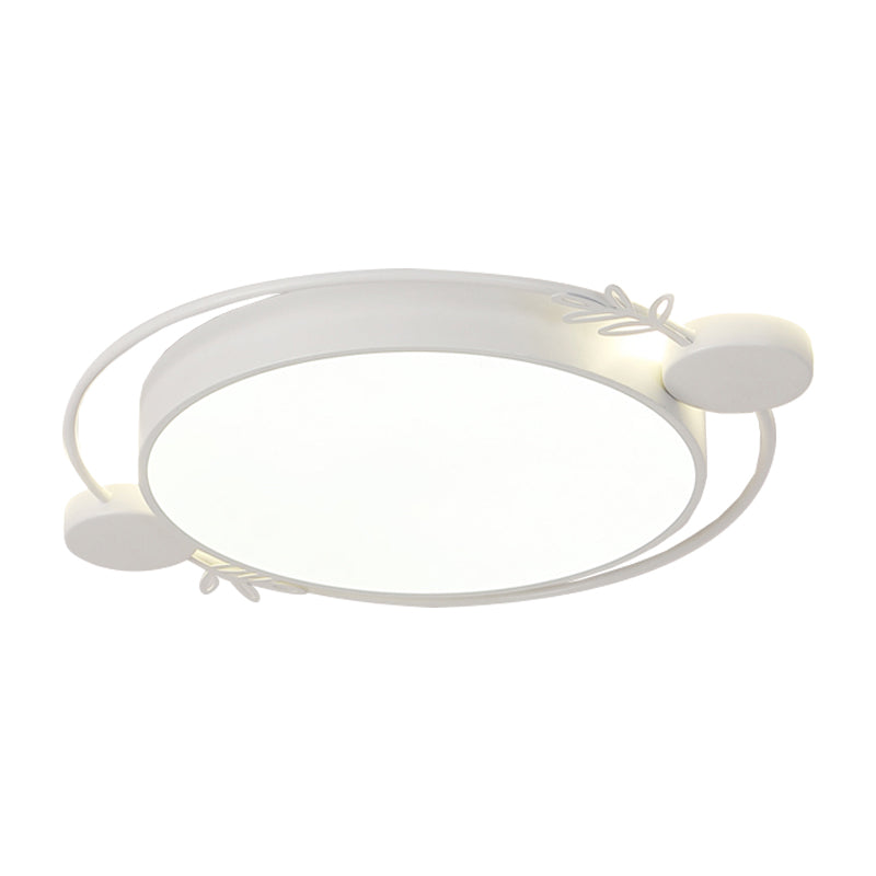 Illuminazione da incasso rotonda Minimalismo metallizzato Lampada da soffitto a LED nera/bianca/grigia con decorazione ad anello