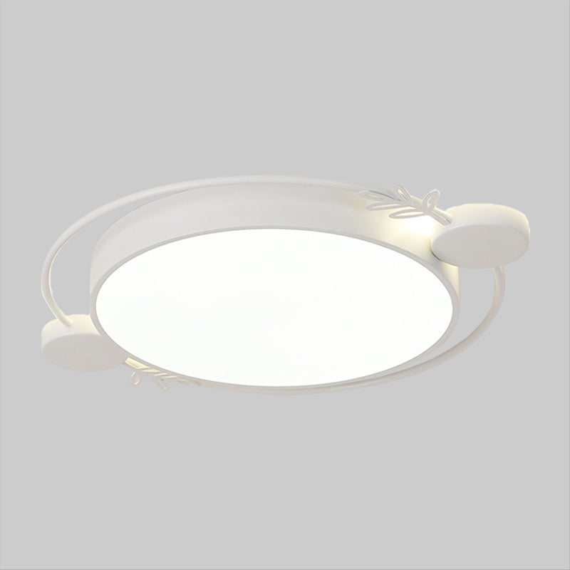 Illuminazione da incasso rotonda Minimalismo metallizzato Lampada da soffitto a LED nera/bianca/grigia con decorazione ad anello