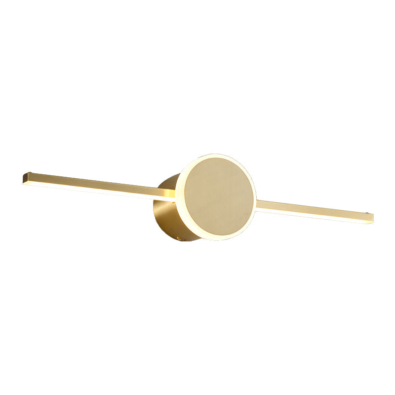 Moderne lijn door cilinderwand SCONCE METALLISCHE LED WASBASIIN INITEIT LICHTING BELEID IN GOUD
