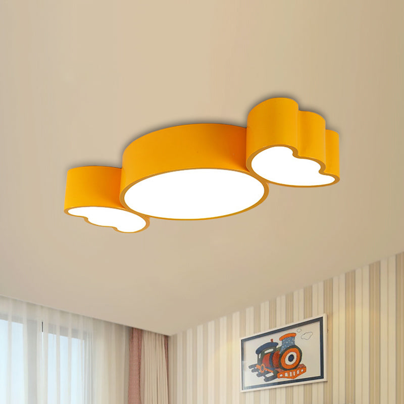 Éclairage de plafond LED pour enfants avec abat-jour en acrylique, luminaire encastré rouge/rose/jaune bonbon