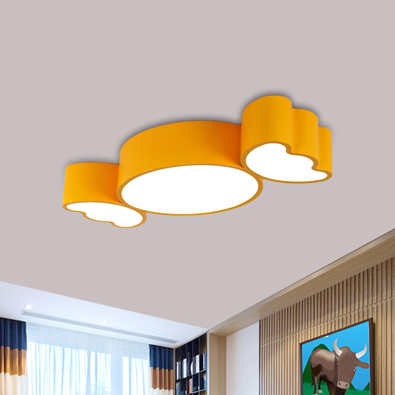 Bambini LED Soffitto Illuminazione con Acrylic Shade Red / Pink / Yellow Candy Flush Montaggio Light Fixture