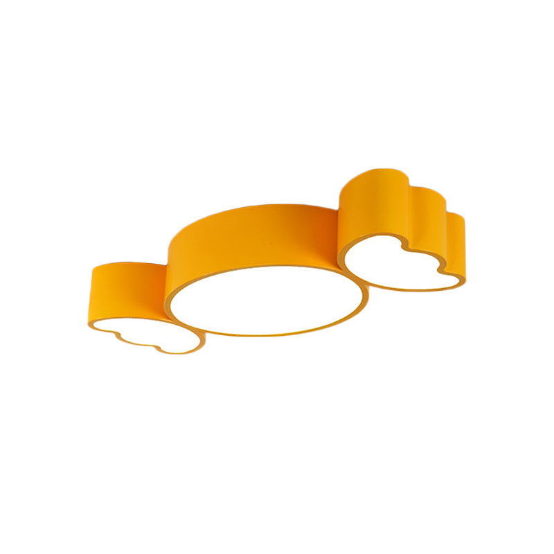 Éclairage de plafond LED pour enfants avec abat-jour en acrylique, luminaire encastré rouge/rose/jaune bonbon