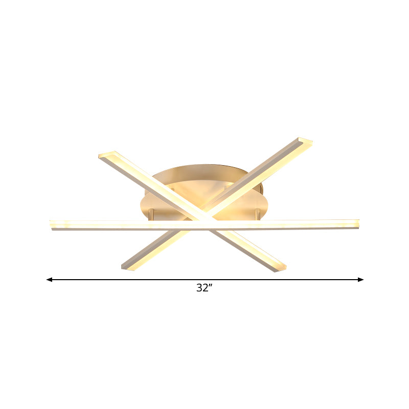 Illuminazione a soffitto snella impilata Lampada moderna a LED in acrilico bianca da incasso