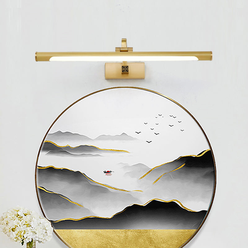 Modernisme verstelbare ijdelheid licht metalen spiegelkast LED wandlamp met lineaire acrylschaduw