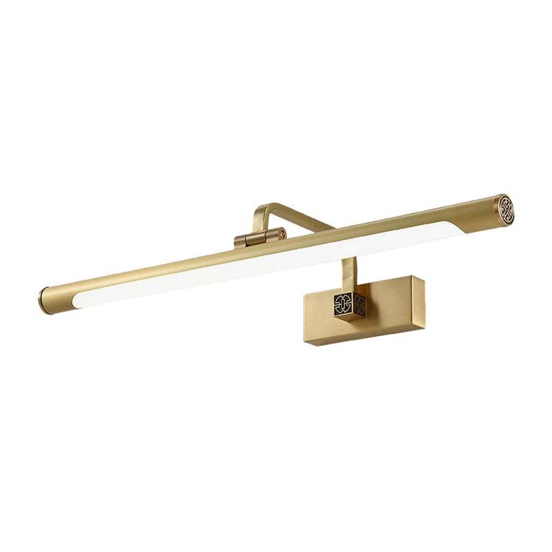 Modernisme verstelbare ijdelheid licht metalen spiegelkast LED wandlamp met lineaire acrylschaduw