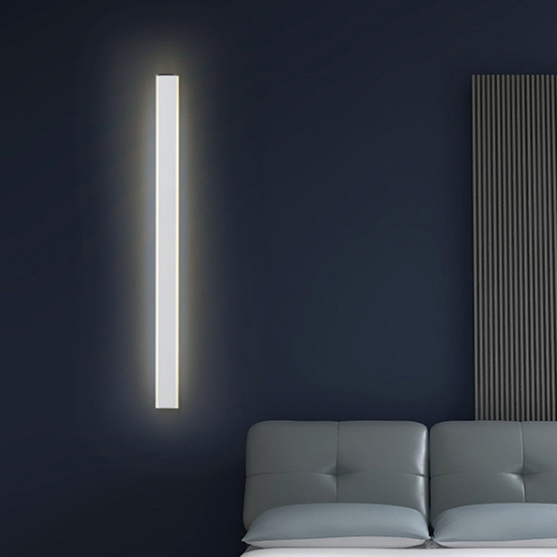 Idea illuminazione a parete a LED semplificata Minalismo Metal Bedchamber Wall Sconce Light in nero/bianco