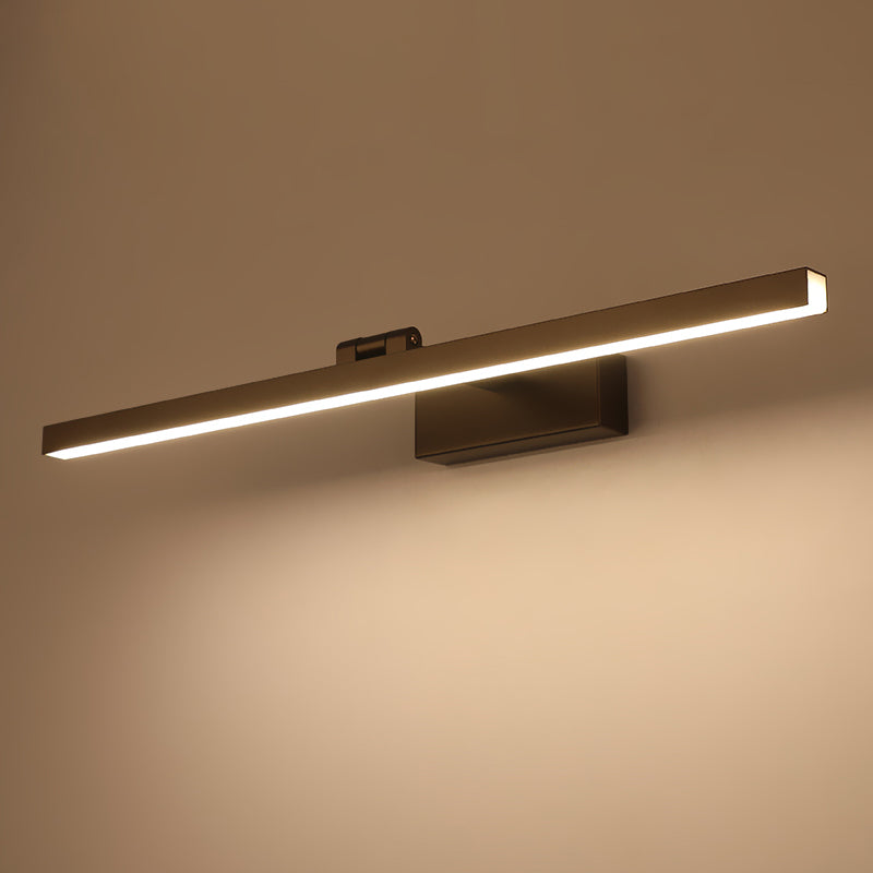 Buisvormige ijdelheid lamp Modernisme metaal zwart/witte afwerking led wandverlichting ideeën in warm/wit licht voor badkamer