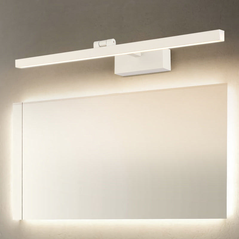 Buisvormige ijdelheid lamp Modernisme metaal zwart/witte afwerking led wandverlichting ideeën in warm/wit licht voor badkamer
