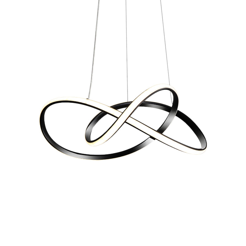 Lampadario a soffitto annodante Minimalista Metallic LED Restauranti Dropserve in nero