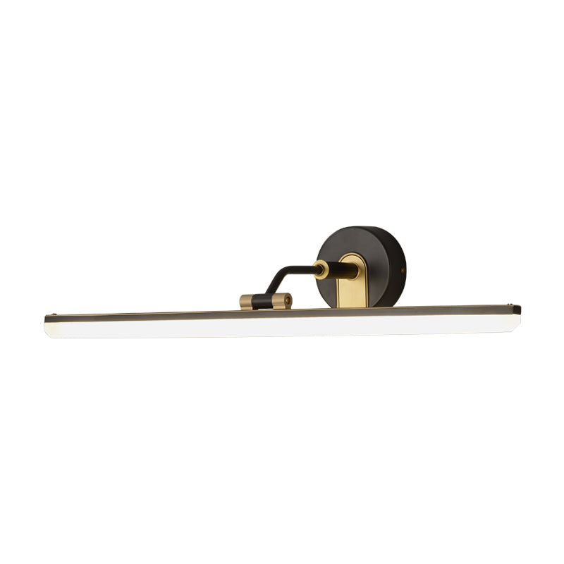 Barra de tocador LED de brazo de metal LED Barra contemporánea Black/Brass Lighting, 18 "/23" de ancho
