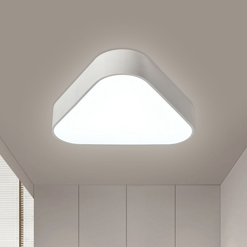 Triangular Acrylic Flush Mount Light Kids White/Yellow/Purple LED Close to Ceiling Lighting Fixture