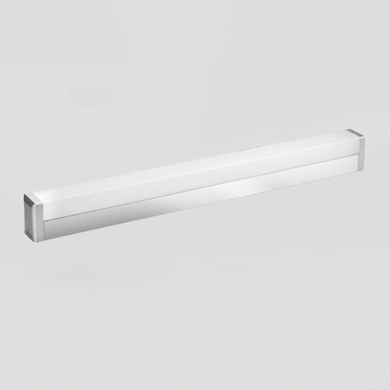 Metalen rechthoek ijdelheid verlichting Moderne LED Silver Wall SCONCE Licht in warm/wit licht voor badkamer