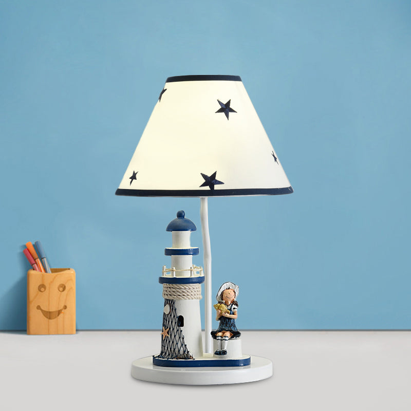 Kids Cartoon Girl / Boy Table Light Resin 1 Head Children Childre