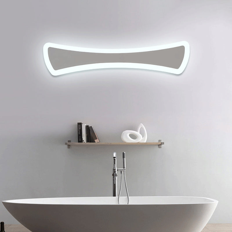 Ultradunne acryl ijdelheid lamp Hedendaagse LED Silver Wall SCONCE-verlichting voor badkamer