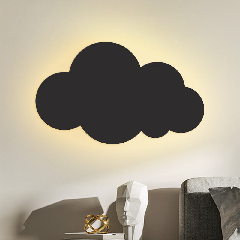 Cartoon -LED -Wandhalterung Beleuchtung rosa/gelb/blauer Wolkenoberfläche Wandleuchten mit metallischem Schatten