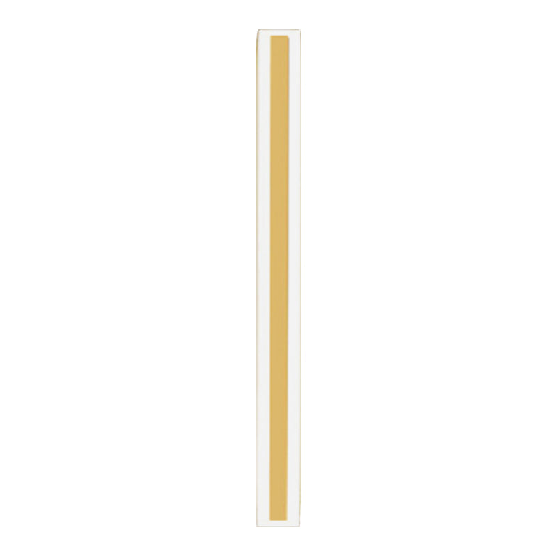 Contemporary Stripe Sconce Light Fixture Metallic LED Outdoor Wall Mounted Lamp in Gold, Warm/White Light