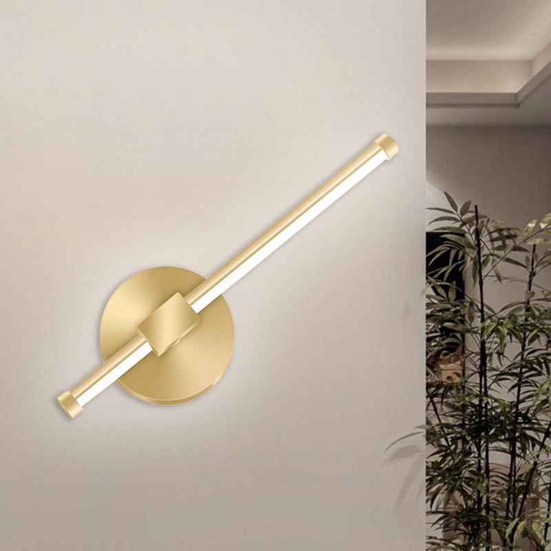 Gold Tube/Stick Wall Lighting Ideas Simple Aluminum LED Wall Mounted Lamp for Boys Bedside