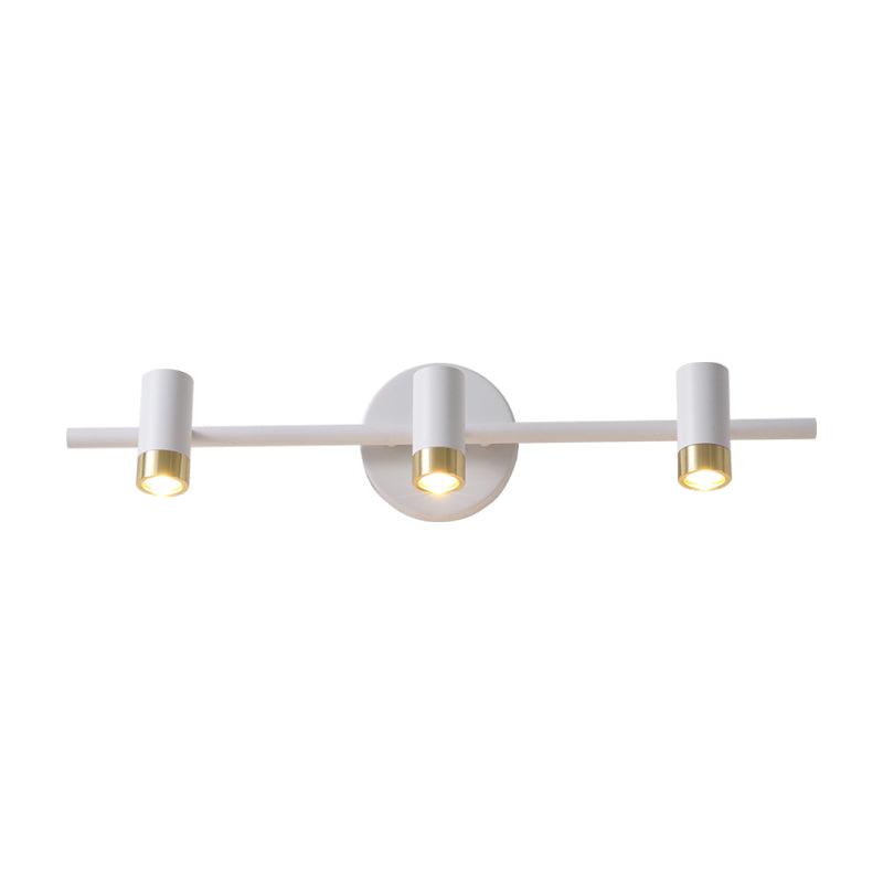 3-arm muur gemonteerd verlichtingsarmatuur minimalisme metallic 3 koppen badkamer ijdelheid lamp in wit