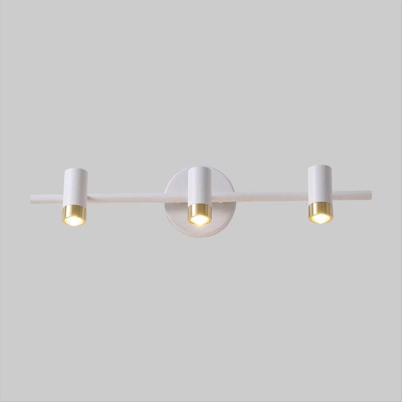 3-arm muur gemonteerd verlichtingsarmatuur minimalisme metallic 3 koppen badkamer ijdelheid lamp in wit
