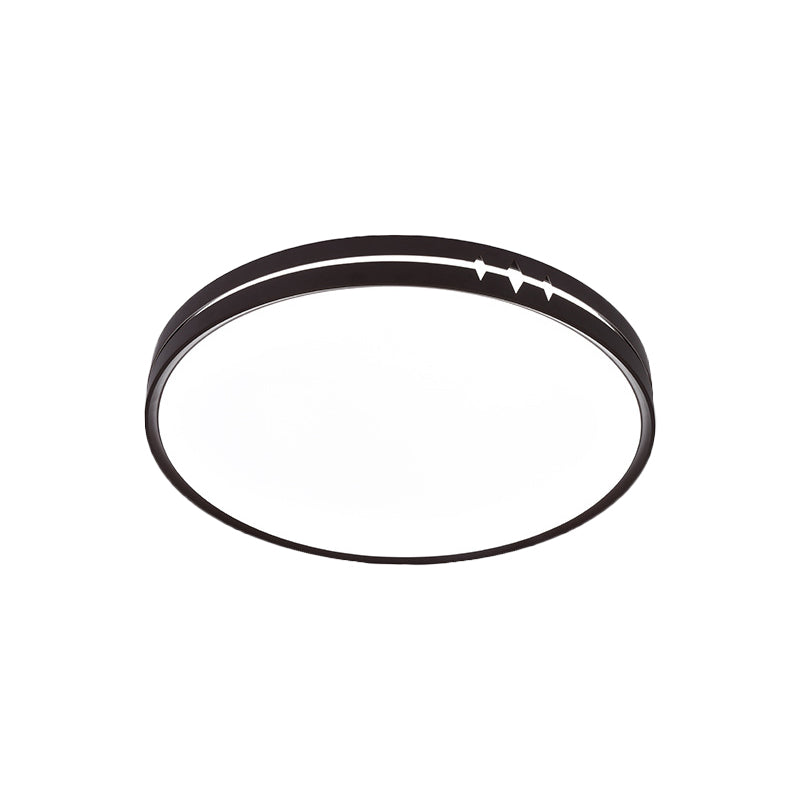 Iluminación LED de montaje de LED contemporáneo/Montaje de vaciado de techo de tambor blanco/gris/negro con sombra acrílica