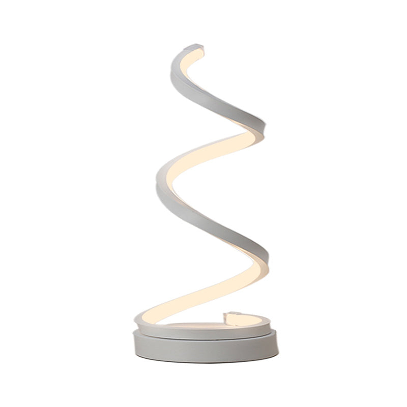 Éclairage de nuit en spirale LEMPRE MÉTALLIQUE MÉTALLIQUE MÉTALLIQUE Lampe de bureau blanc en lumière chaude / blanche pour la salle d'étude