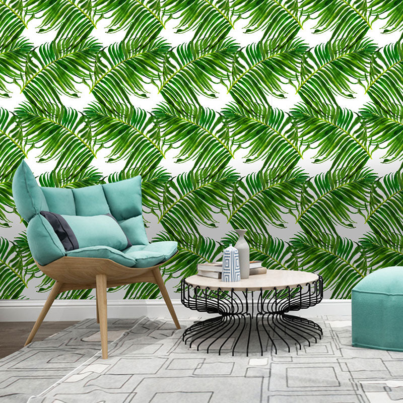 Tropical Palm Tree Wall Art Guest Room Minimalist Wallpaper Roll, Easy to Remove, 29.1 sq ft.