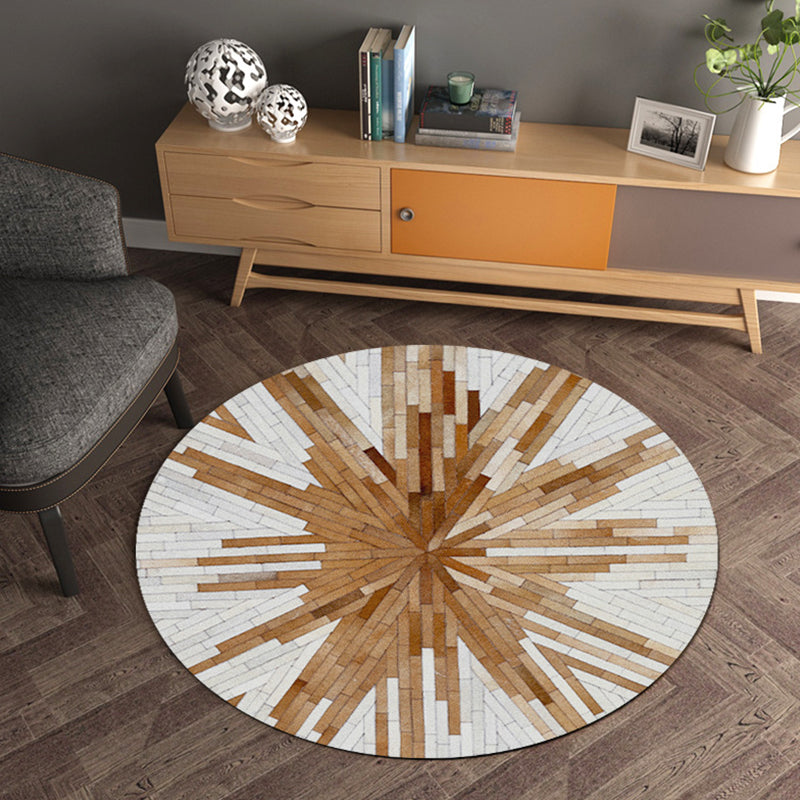 Modern Living Room Rug Multi Color Geometry Pattern Rug Polypropylene Washable Non-Slip Pet Friendly Area Rug
