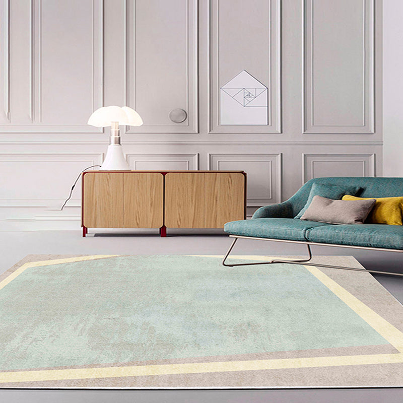 Multi Color Modern Carpet Polyester Colorblock Geometry Pattern Rug Pet Friendly Washable Non-Slip Rug for Living Room