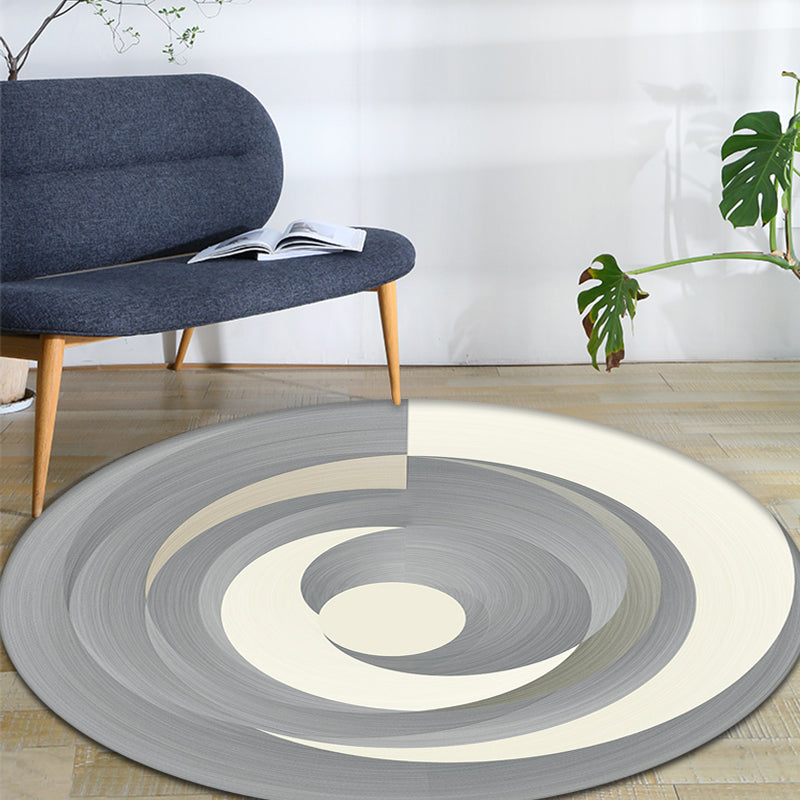 Tapis de motif géométrique géométrique multicolore avec tapis de support antidérapant moderniste synthétique Stripe