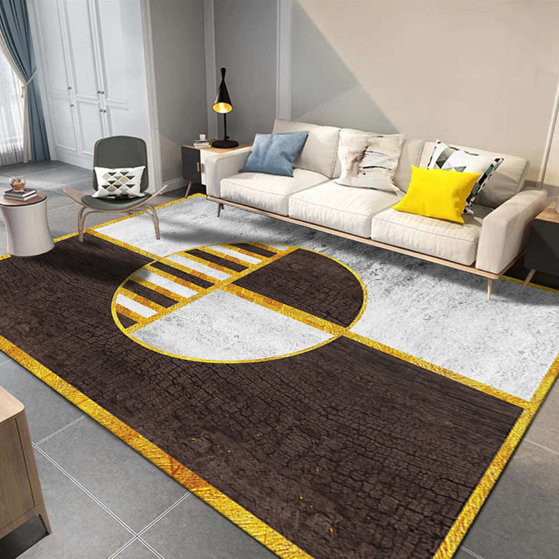 Multi-Color Modern Rug Polyester Geometry Pattern Carpet Pet Friendly Washable Non-Slip Rug for Decoration