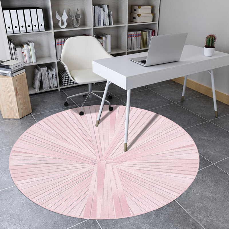 Living Room Rug Modern Radial Pattern Rug Polyester Machine Washable Non-Slip Backing Area Rug