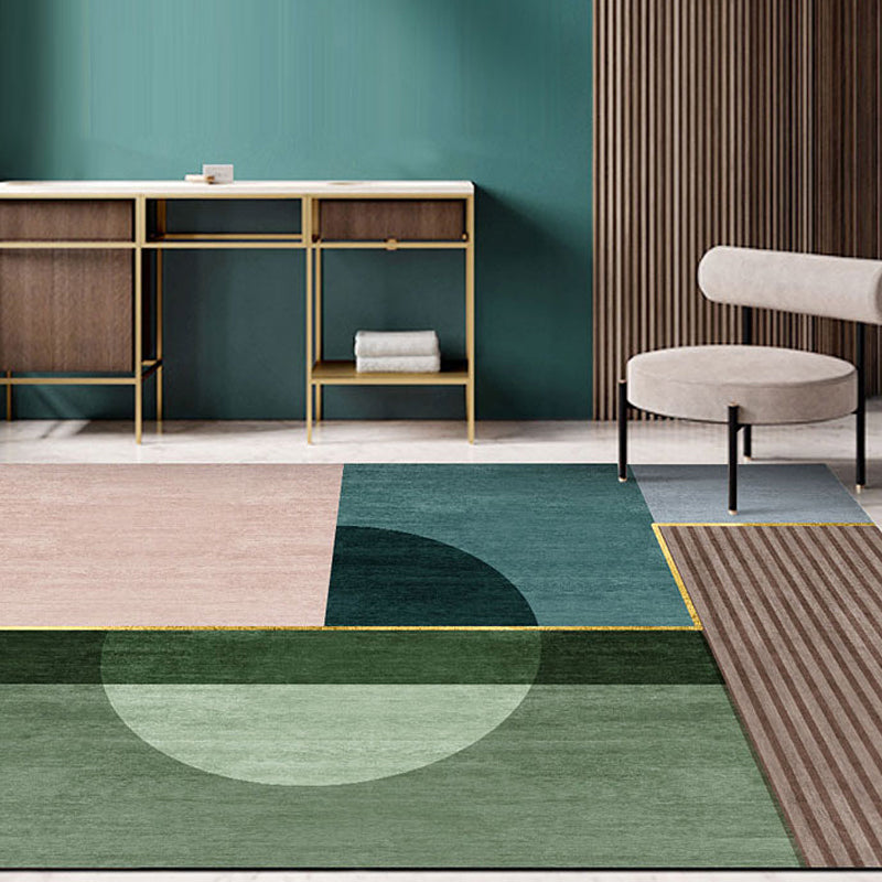 Eigentijdse decoratie indoor tapijt multi-colour kleurblok tapijten polyester wasbaar niet-slip huisdiervriendelijke gebied tapijt