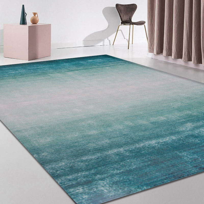 Modernist Ombre Pattern Rug Multicolor Synthetics Carpet Anti-Slip Pet Friendly Washable Rug for Living Room