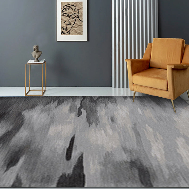 Contemporary Watercolor Pattern Rug Multicolor Polyester Rug Anti-Slip Backing Pet Friendly Washable Area Rug for Study