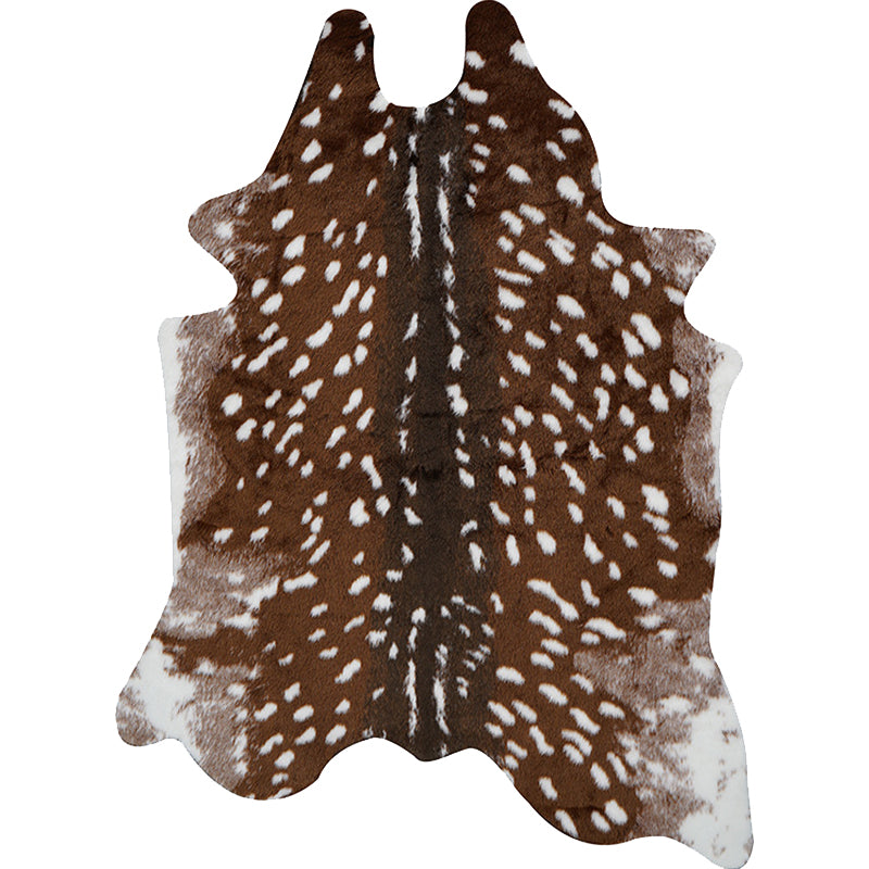 Tapis brun de cerfs tapis Polyester tapis contemporain Tapis de compagnie sans glissement pour animaux de compagnie pour le salon