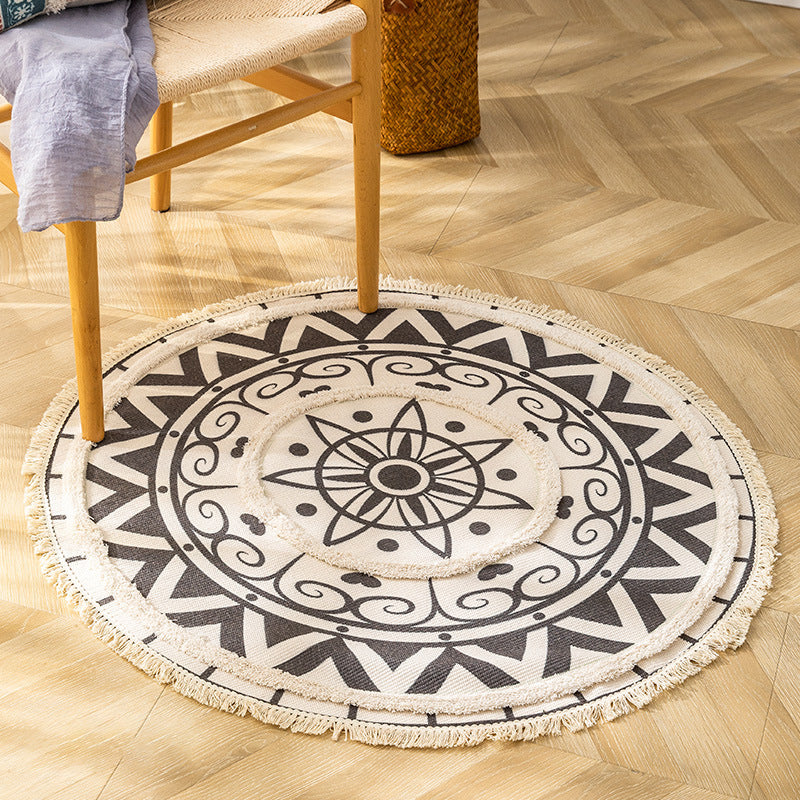 Tappeto tradizionale per motivi floreali tribali multicolori marocchini di lino per animali domestici friendly non slip tappeto per camera da letto