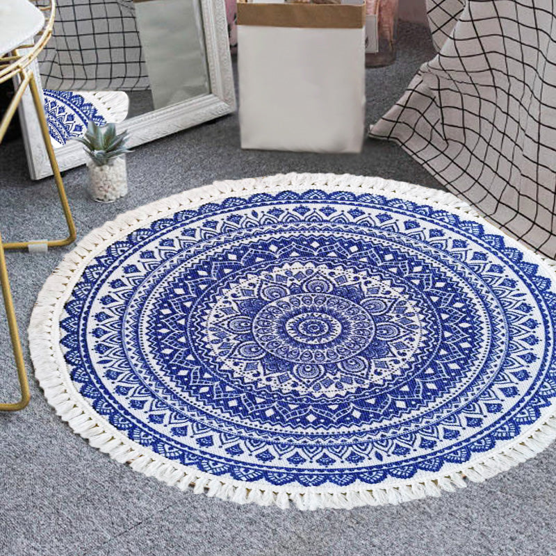 Tappeto tradizionale per motivi floreali tribali multicolori marocchini di lino per animali domestici friendly non slip tappeto per camera da letto