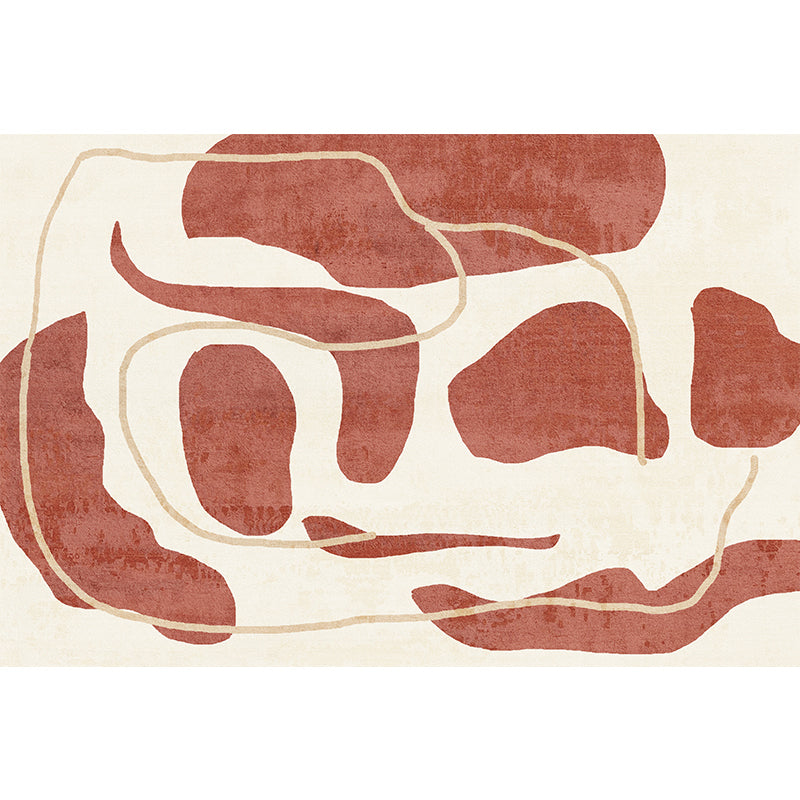 Multicolor Parlor Rug Novelty Colorblock Rug Polypropylene Machine Washable Non-Slip Backing Area Rug