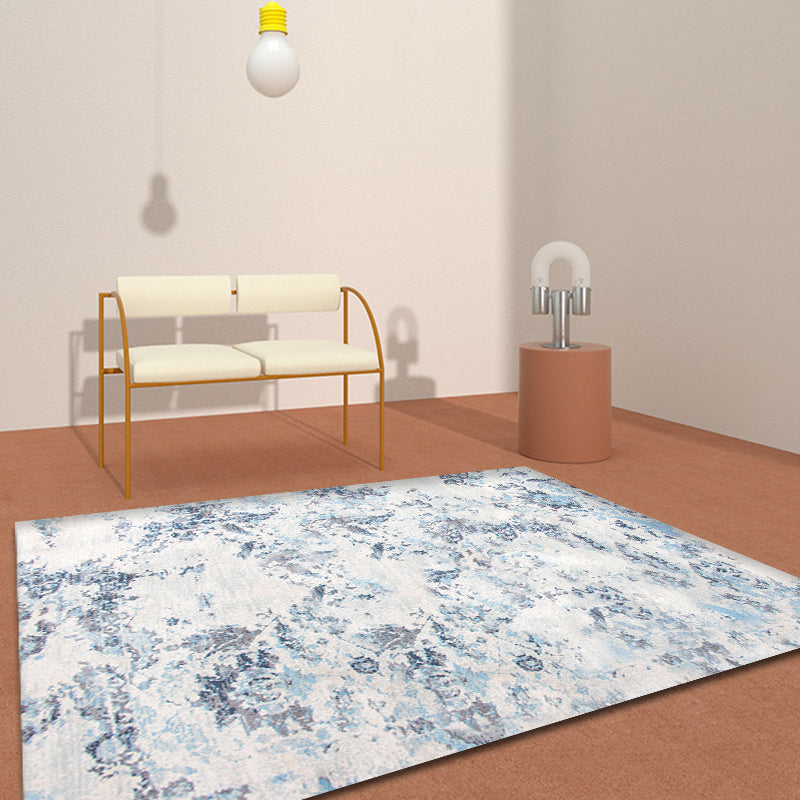 Multi Color Shabby Chic Carpet Polypropylene Abstract Rug Pet Friendly Washable Non-Slip Rug for Parlor