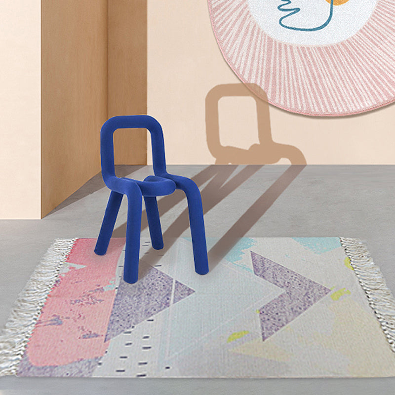 Grey and Beige Abstract Rug Cotton Nordic Rug Washable Non-Slip Pet Friendly Carpet for Living Room