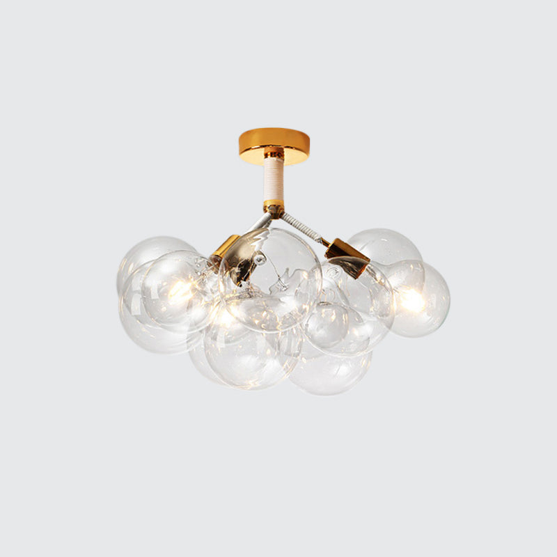 Kinderslaapkamer Hal Bubble Plafondlamp Helder glas Eenvoudige stijl Semi-inbouwlamp