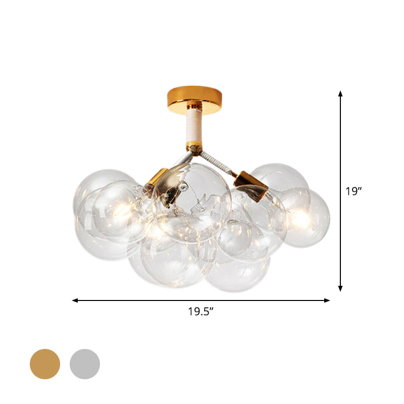 Kinderslaapkamer Hal Bubble Plafondlamp Helder glas Eenvoudige stijl Semi-inbouwlamp